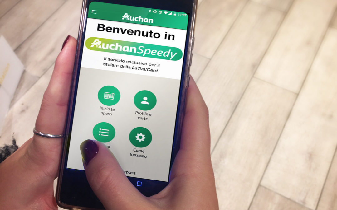 Première en Italie, Auchan Retail lance un service de paiement mobile qui supprime le passage en caisse