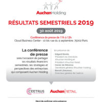 Invitation résultats semestriels 2019 Auchan Holding