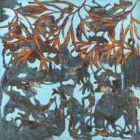 Galerie Garnier Delaporte – Pascal Honoré – Les rives, 2019 – Huile, acrylique, fusains, papiers népalais marouflés sur toile, 150 x 150 cm_preview