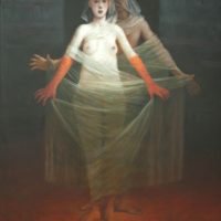 Galerie Thomé – Bertrand Bataille, La femme dévoilée, 2019, Huile sur toile, 92 x 62 cm_preview
