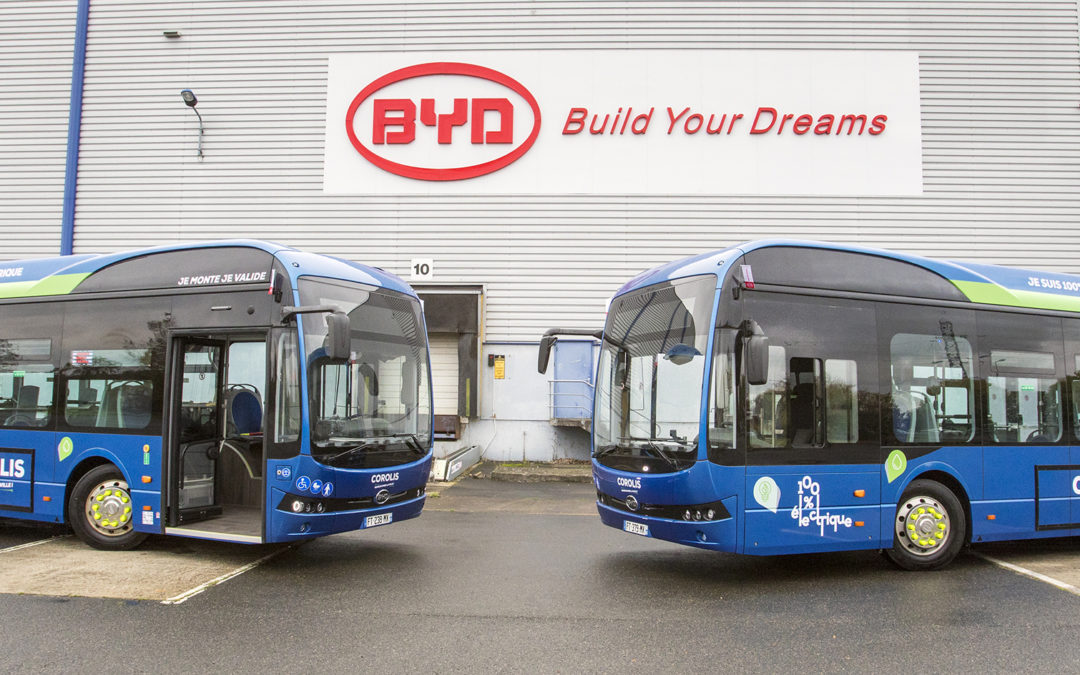 Une flotte de quatre bus BYD 100% électriques à Beauvais assemblés localement par BYD France
