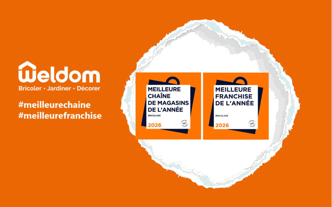 Pour la quatrième année consécutive, Weldom est plébiscitée par les Français comme meilleure chaîne de magasins et meilleure franchise de l’année dans le secteur du bricolage