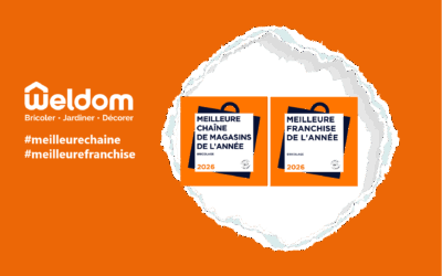 Pour la quatrième année consécutive, Weldom est plébiscitée par les Français comme meilleure chaîne de magasins et meilleure franchise de l’année dans le secteur du bricolage