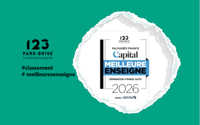 123 Pare-Brise à nouveau n°1 des « Meilleures Enseignes 2026 » dans la catégorie Réparation de Vitrage Auto