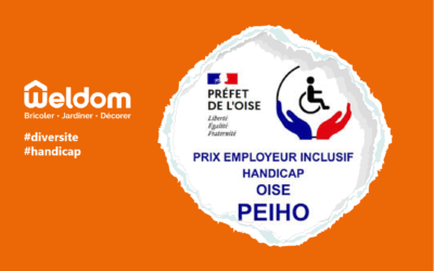 Weldom reçoit le Prix Or « Employeur Inclusif Handicap » décerné par la Préfecture de l’Oise